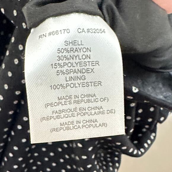 ANTHROPOLOGIE x HUTCH Ronnie Wrap Dress Black White Polka Dot {S30} - Picture 5 of 5
